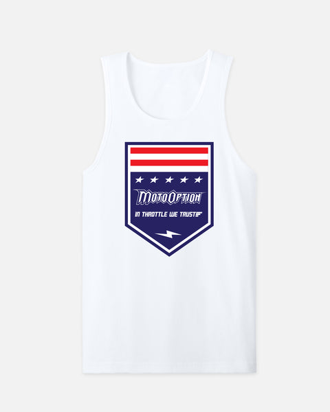Mens Patriot Tank - White