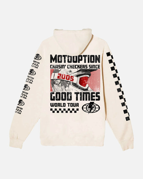 Mens World Tour Hoodie - Driftwood