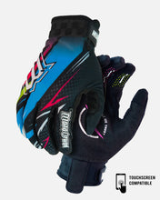 Load image into Gallery viewer, Elite E1 Neon Bolt Riding Glove - Blue and Black
