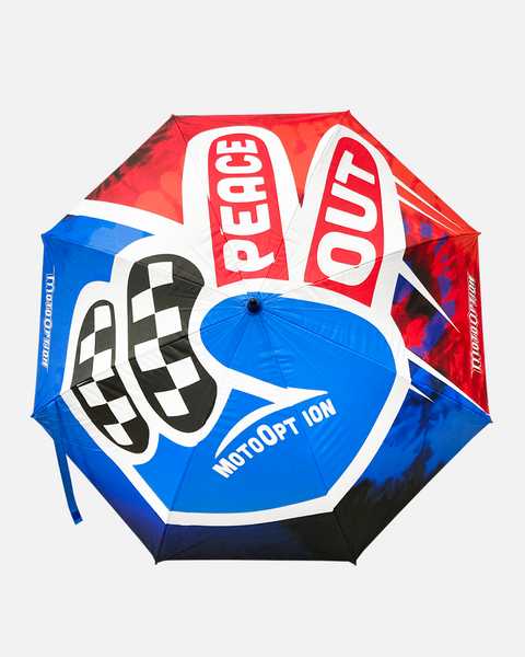 Peace Out Umbrella - Red, White and Blue