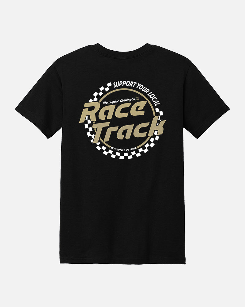 Support Your Local Racetrack Mens Support Your Local Track Tee - Black – MotoOption