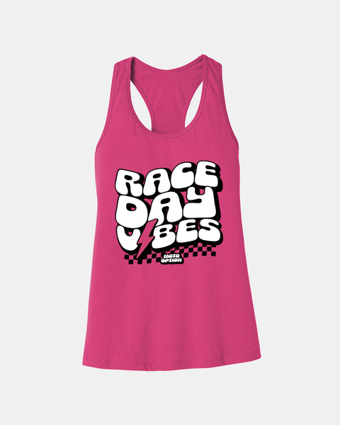 Womens Race Day Vibes Tank - Pink