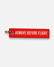 Load image into Gallery viewer, Remove Before Flight Woven Keychain
