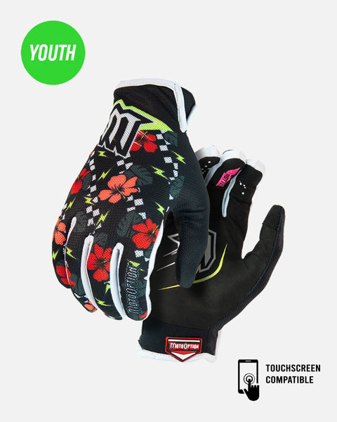 Youth S5 Electric Aloha Riding Glove - Floral