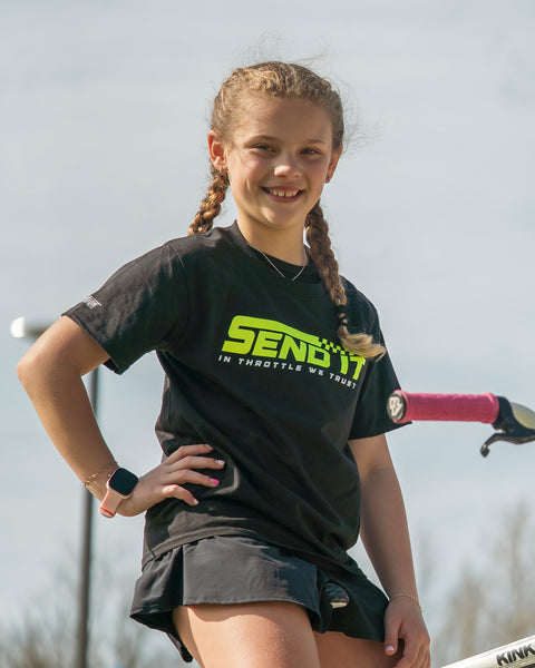 Youth Send it Tee - Black