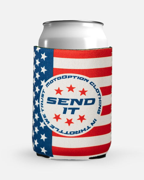 Send It 'Merica Koozie - Red, White & Blue