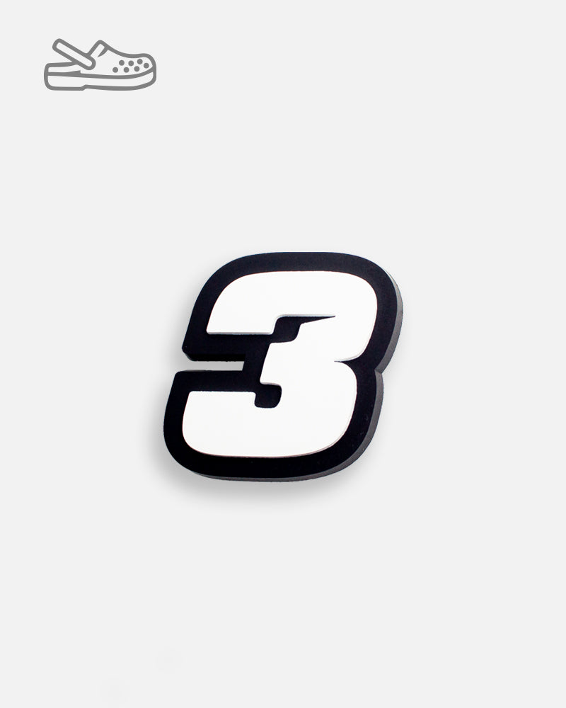 Shoe Charm - Number 3