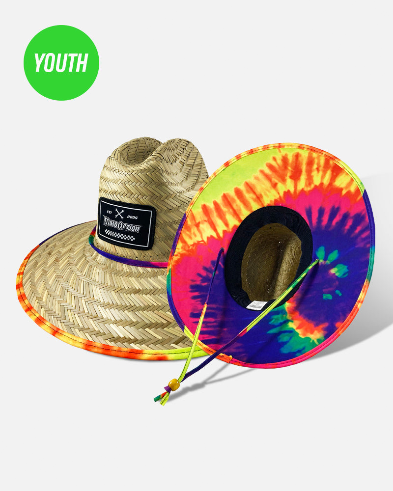 YOUTH - TIE DYE STRAW HAT