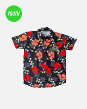 Load image into Gallery viewer, Youth Race-Day Button Up - Electric Aloha
