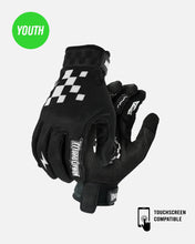 Load image into Gallery viewer, Youth Elite Checkers Riding Glove - Black

