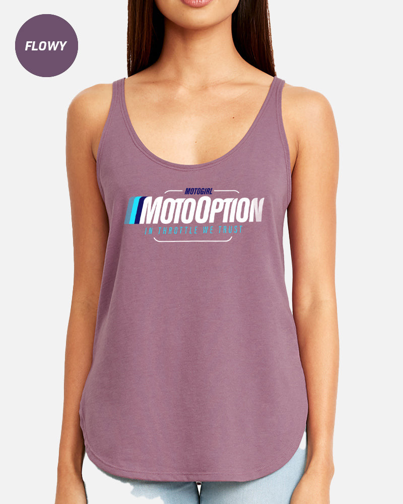 WOMENS MOTO GIRL TANK - PURPLE