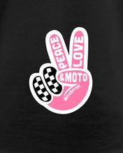 Load image into Gallery viewer, PEACE LOVE MOTO TEE - HEATHER GRAY
