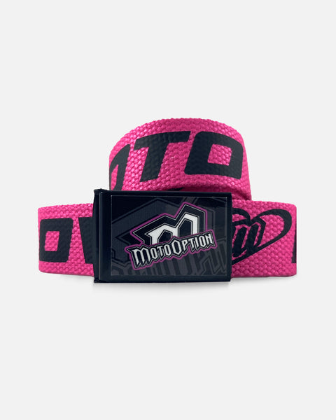 LOVE MOTO WEBBING BELT - HOT PINK
