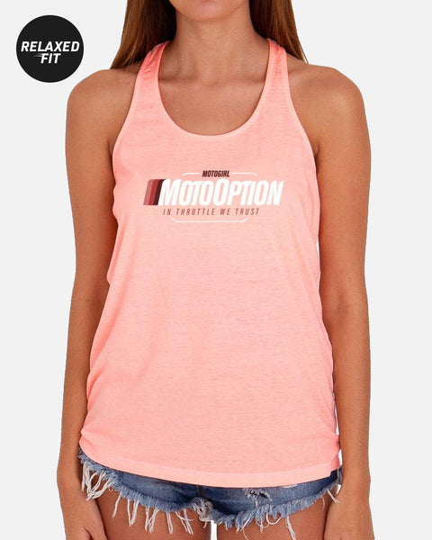 Womens Moto Girl Tank - Pink