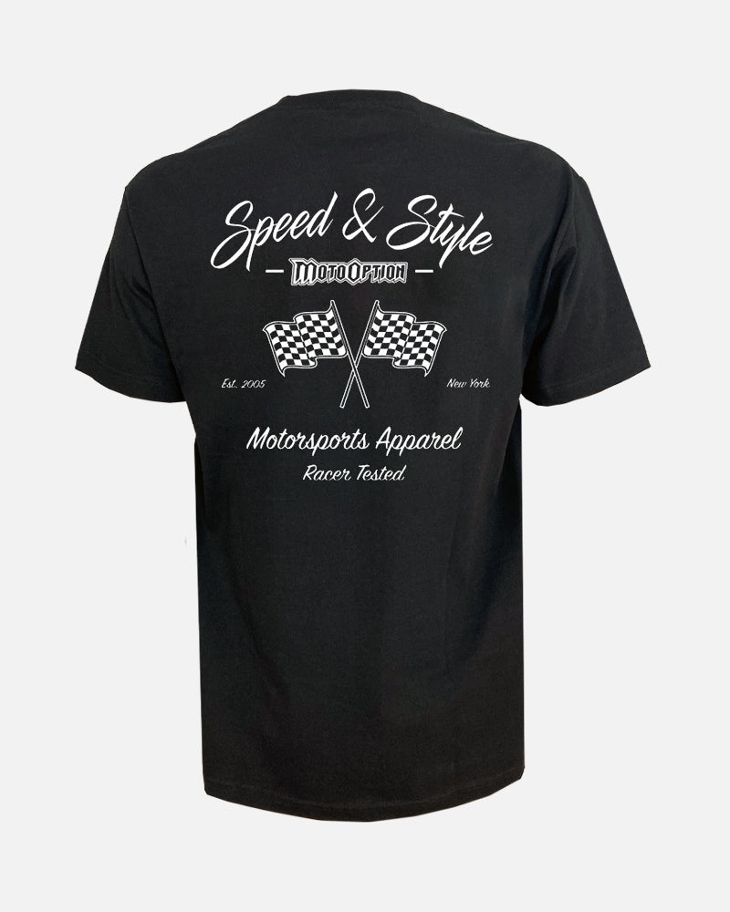MENS SPEED AND STYLE TEE - BLACK