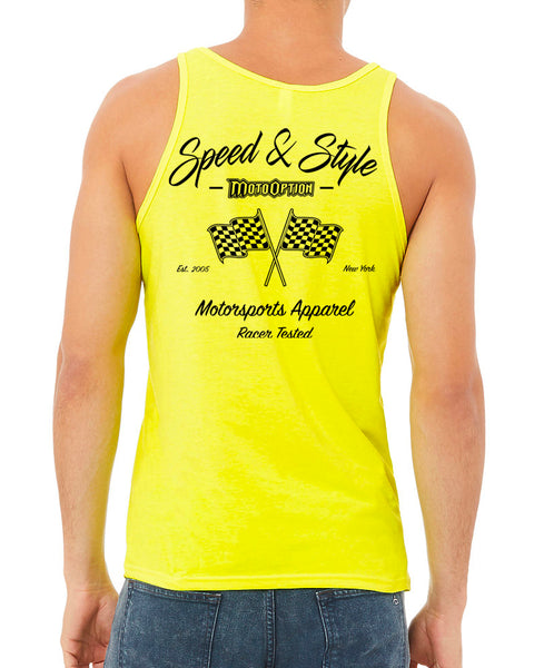 MENS SPEED AND STYLE TANK - NEON YELLOW