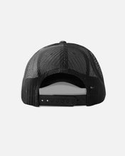Load image into Gallery viewer, stunner black camo motooption trucker snapback hat back
