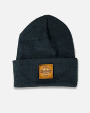 Load image into Gallery viewer, Mechanic Leather Patch Beanie - Black
