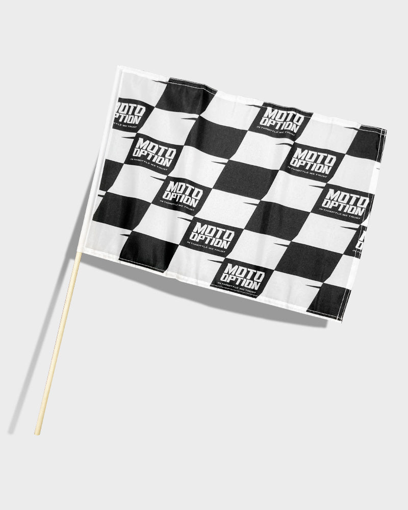 RACE FLAG - BLACK CHECKERS