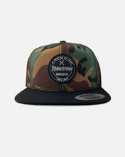 Load image into Gallery viewer, Mechanic Flat Brim Snapback Hat - Camo

