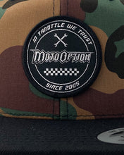 Load image into Gallery viewer, Mechanic Flat Brim Snapback Hat - Camo
