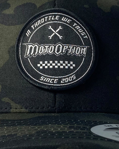 Mechanic Trucker Hat - Black Camo