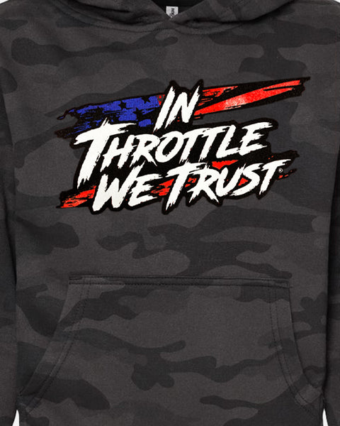 YOUTH CHAOS HOODIE - BLACK CAMO