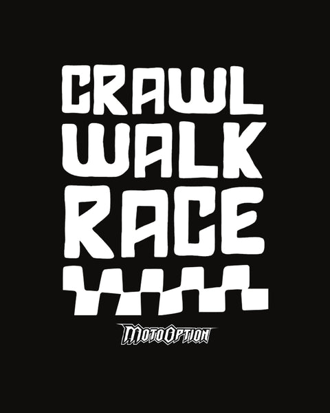 Crawl Walk Race Onesie - Black