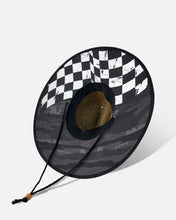 Load image into Gallery viewer, Stacked Checkers Straw Hat - Black and White
