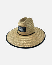 Load image into Gallery viewer, Stacked Checkers Straw Hat - Black and White
