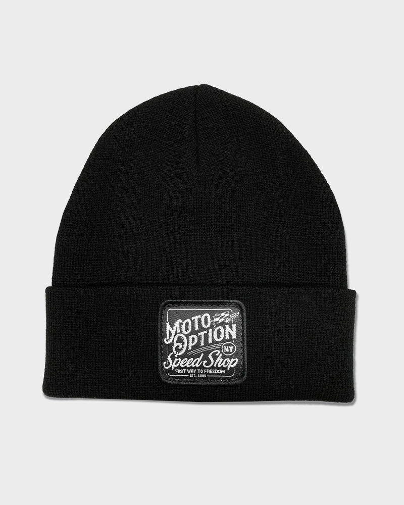 CUFFED FAST WAY TO FREEDOM BEANIE - BLACK