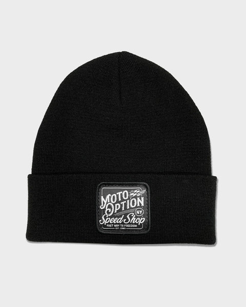 CUFFED FAST WAY TO FREEDOM BEANIE - BLACK