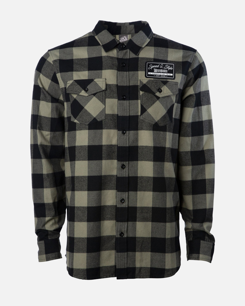 SPEED & STYLE FLANNEL -  OLIVE
