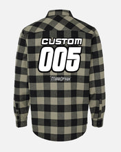Load image into Gallery viewer, SPEED &amp; STYLE PERSONALIZED FLANNEL - OLIVE
