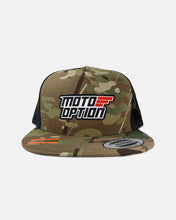 Load image into Gallery viewer, Stacked Flat Brim Trucker Hat - Army Camo
