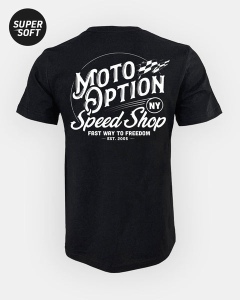 Mens Fast Way to Freedom Tee - Heather Black