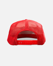 Load image into Gallery viewer, CHAOS FLAT BRIM TRUCKER HAT - RED
