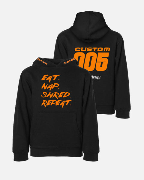 YOUTH EAT NAP SHRED PERSONALIZED HOODIE