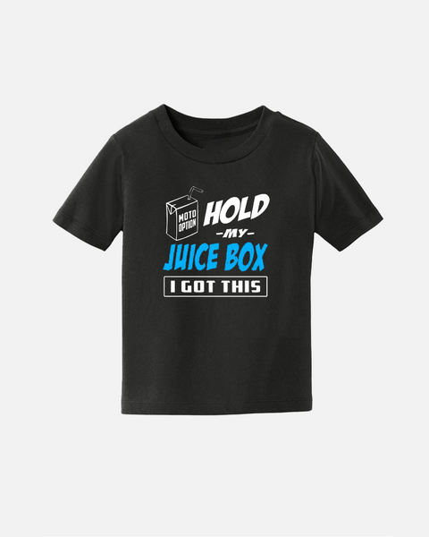 Toddler Hold My Juice Box Tee - Black and Blue