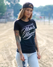 Load image into Gallery viewer, Womens Moto and Mascara Tee - Black

