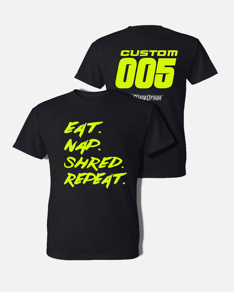 YOUTH EAT NAP SHRED PERSONALIZED TEE