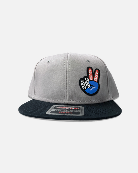 YOUTH PEACE OUT SNAPBACK HAT - GRAY