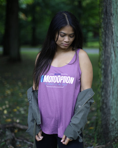 Womens Moto Girl Tank - Purple