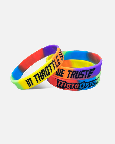 IN THROTTLE WE TRUST WRISTBANDS