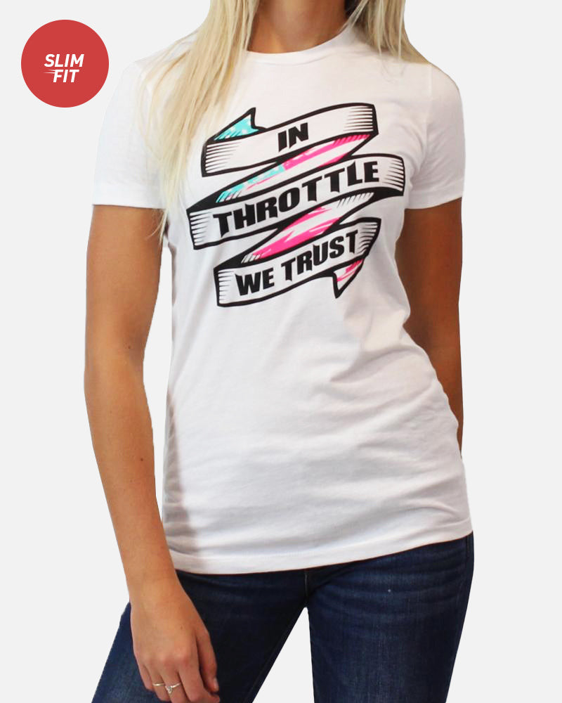 WOMENS BANNER TEE - WHITE