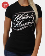 Load image into Gallery viewer, Womens Moto and Mascara Tee - Black
