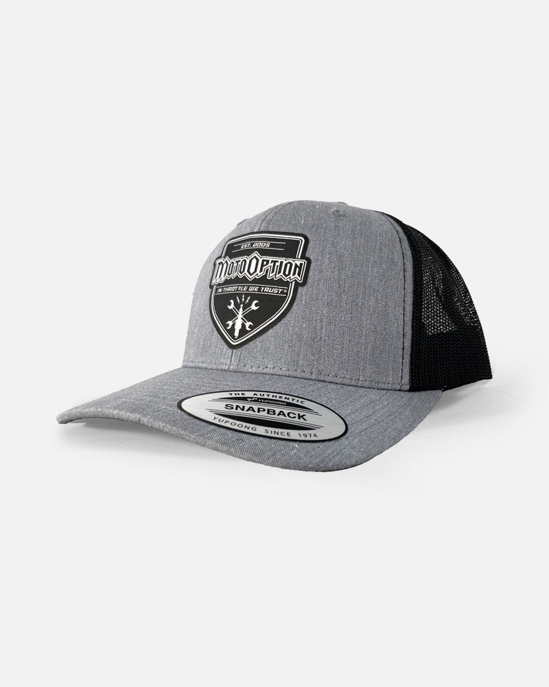SPARK TRUCKER HAT - GRAY AND BLACK