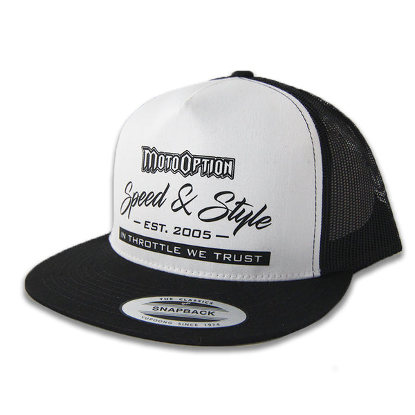 Speed and Style Trucker Hat - White and Black