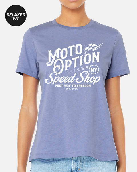 Womens Fast Way to Freedom Tee - Lavender