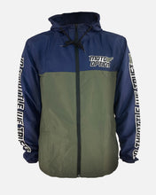 Load image into Gallery viewer, Stacked Windbreaker Jacket - Green and Navy

